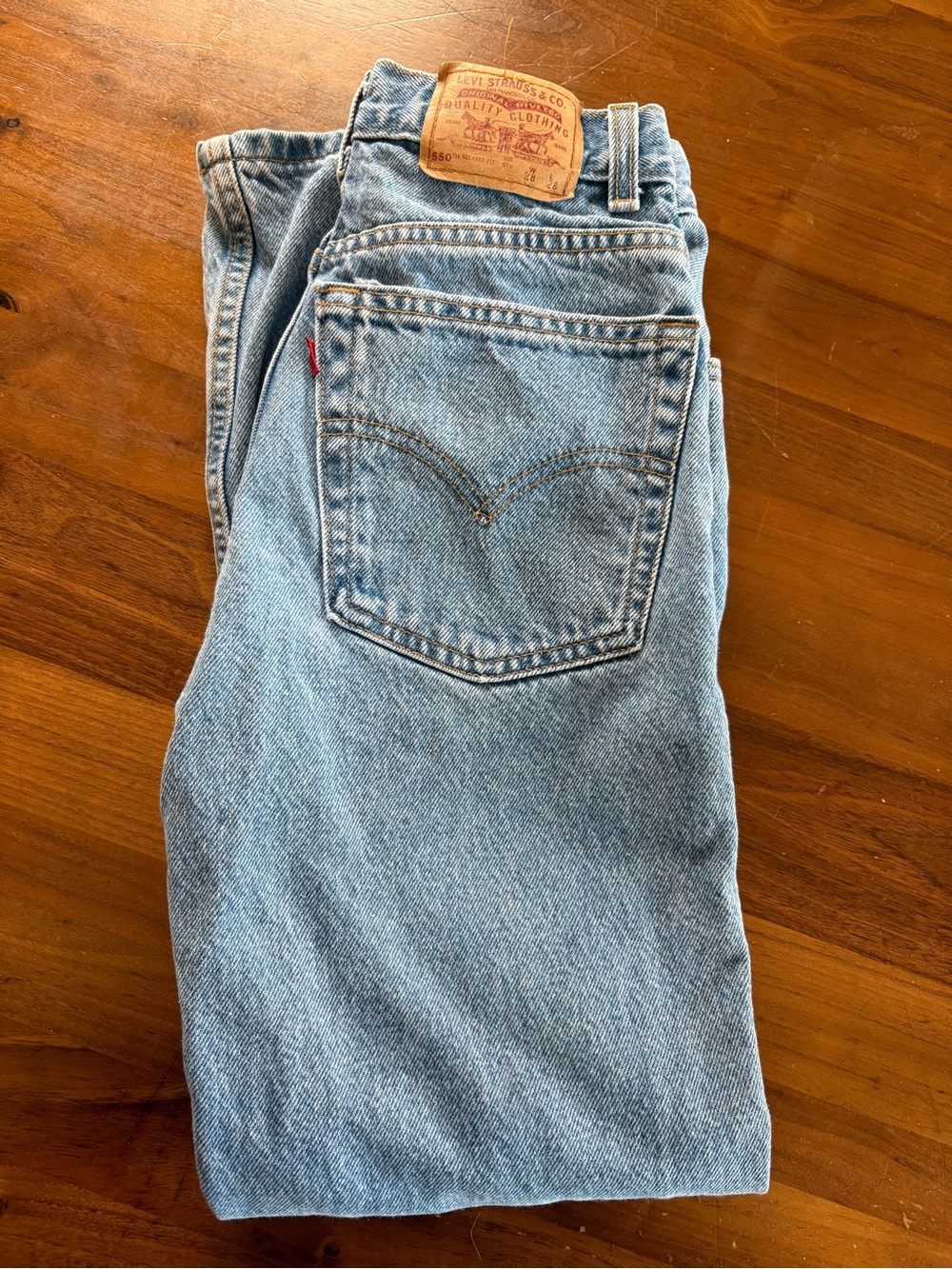 Levi's Vintage 550s 1990s Light Blue Straight-Leg Jeans 28x28